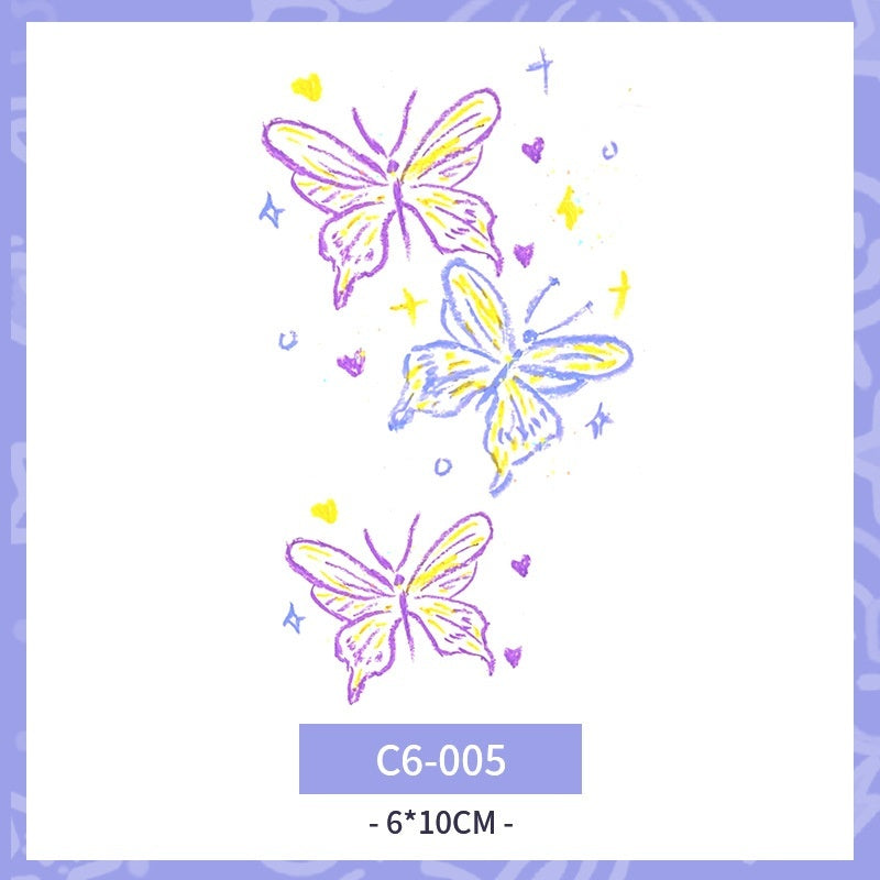 Waterproof And Durable Colorized Butterfly Tattoo Sticker  BUY 1 GET 3