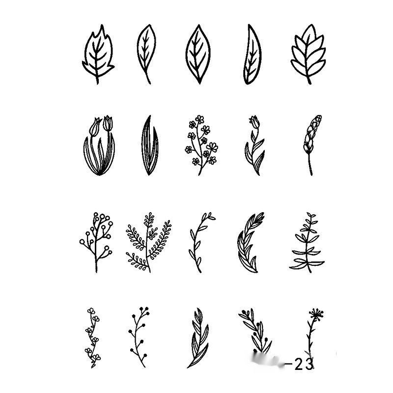 Herbal Juice Tattoo Sticker Sweat-proof Non-reflective Finger Niche Stickers BUY 1 GET 2