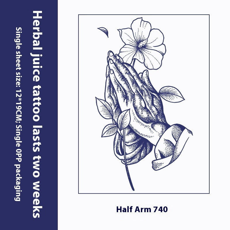 Herbal Tattoo Sticker Dark Flower Arm Juice BUY 1 GET 2