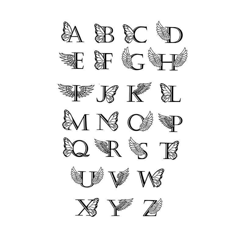 INS English Letters And Numbers Herbal Tattoo Sticker Waterproof  BUY 1 GET 2