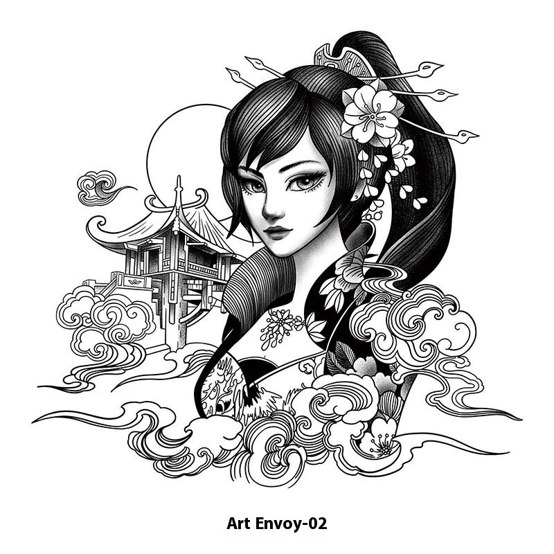 Herbal Waterproof And Durable Tattoo Text Tattoo Stickers BUY 1 GET 2