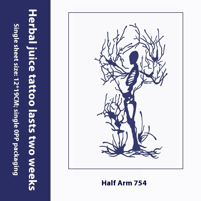 Herbal Tattoo Sticker Dark Flower Arm Juice BUY 1 GET 2