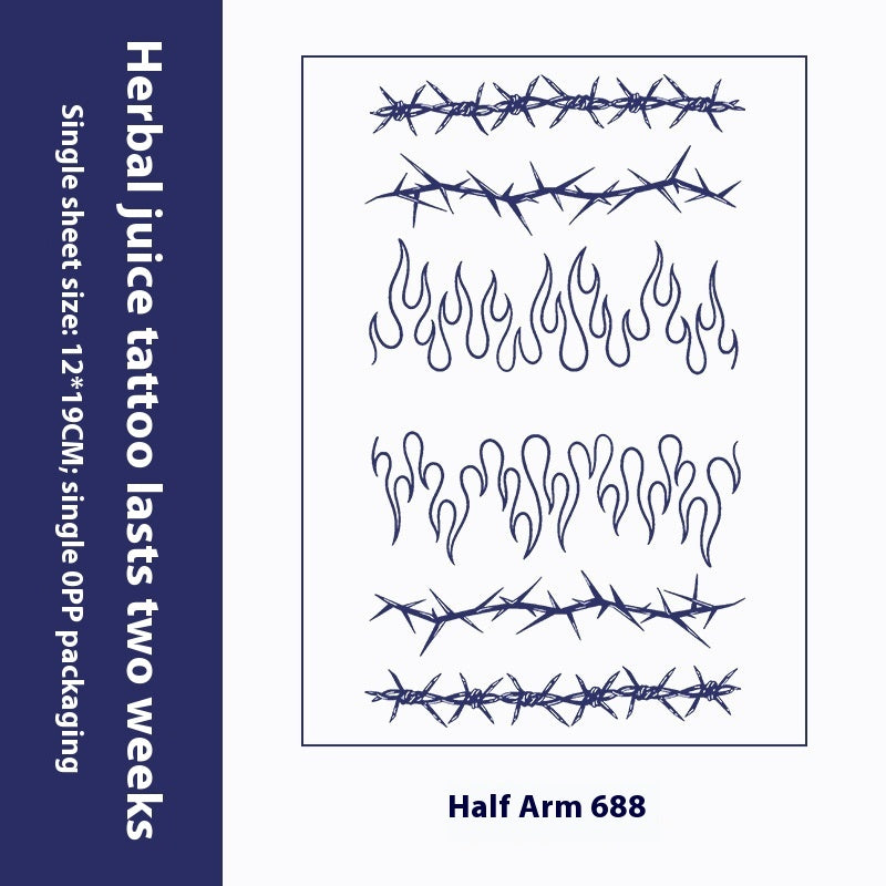 Herbal Tattoo Sticker Dark Flower Arm Juice BUY 1 GET 2