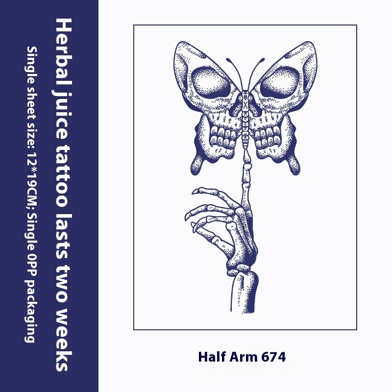 Herbal Tattoo Sticker Dark Flower Arm Juice BUY 1 GET 2