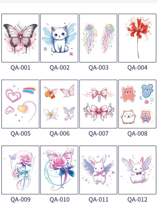 Color Tattoo Sticker Waterproof And Durable Arm Clavicle Personality  BUY 1 GET 3