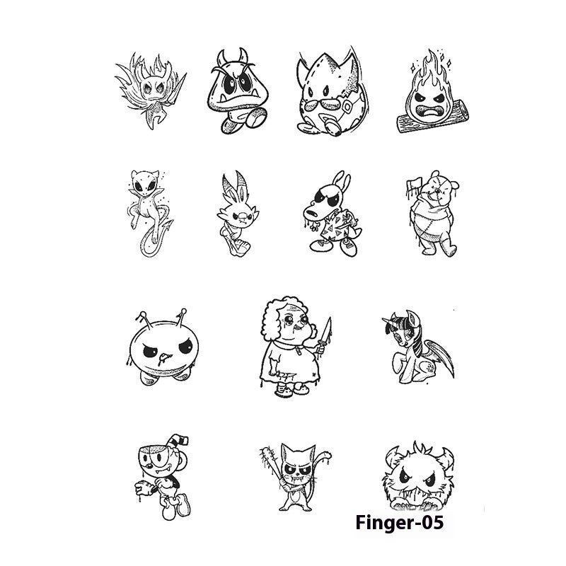 Herbal Juice Tattoo Sticker Sweat-proof Non-reflective Finger Niche Stickers BUY 1 GET 2