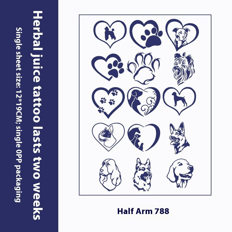 Herbal Tattoo Sticker Dark Flower Arm Juice BUY 1 GET 2