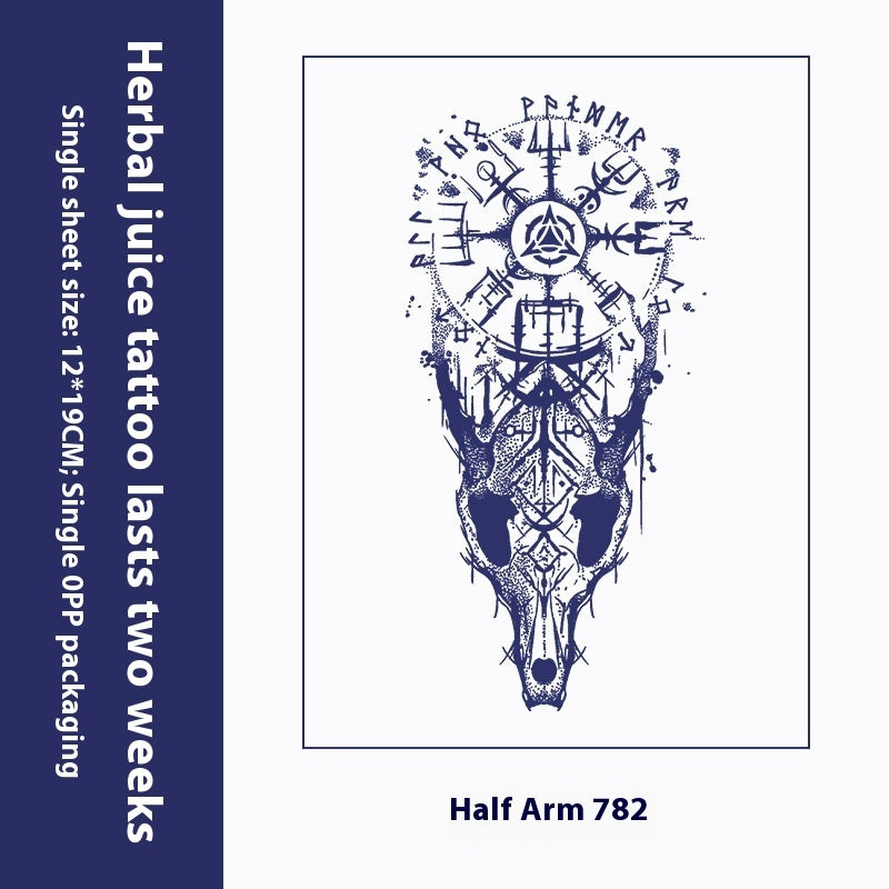 Herbal Tattoo Sticker Dark Flower Arm Juice BUY 1 GET 2