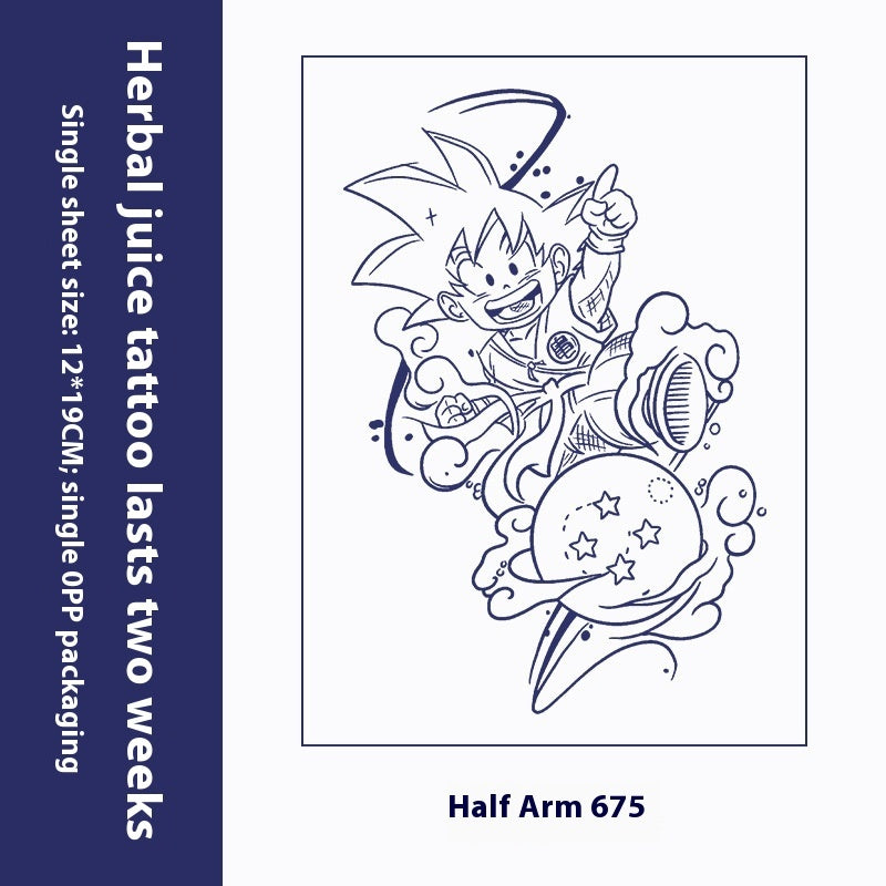 Herbal Tattoo Sticker Dark Flower Arm Juice BUY 1 GET 2