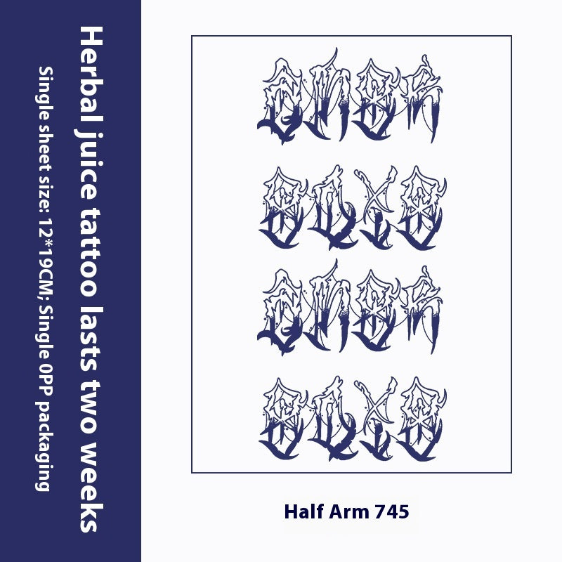 Herbal Tattoo Sticker Dark Flower Arm Juice BUY 1 GET 2