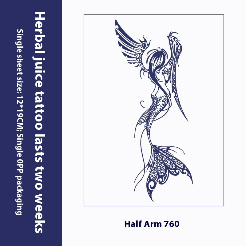 Herbal Tattoo Sticker Dark Flower Arm Juice BUY 1 GET 2