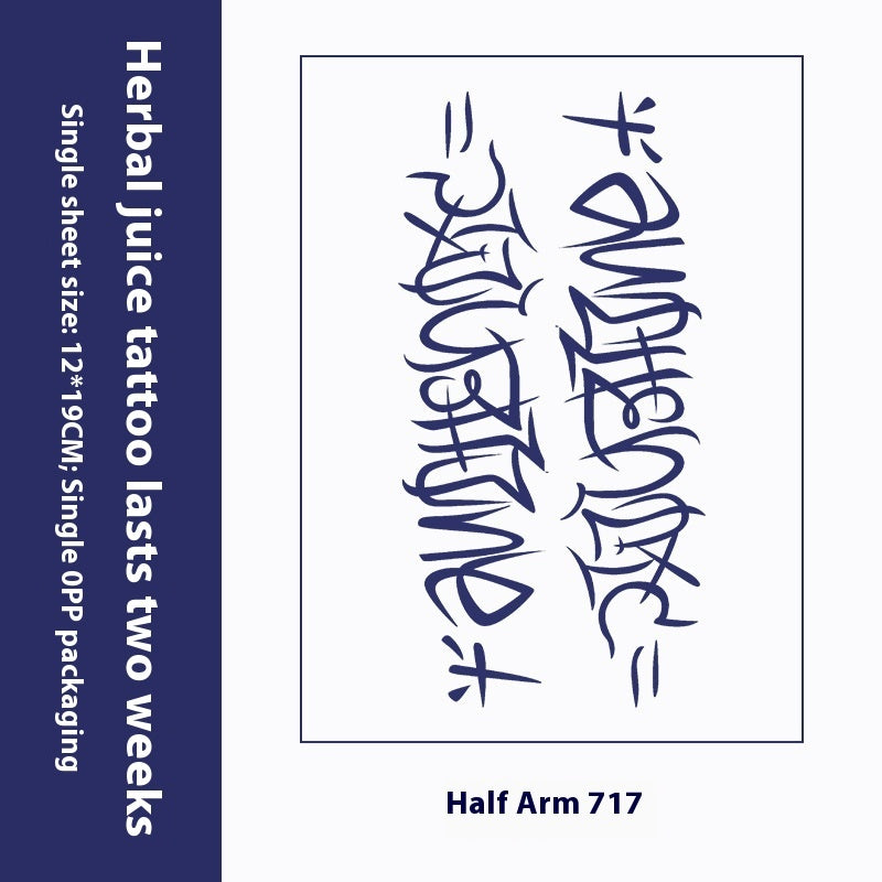 Herbal Tattoo Sticker Dark Flower Arm Juice BUY 1 GET 2