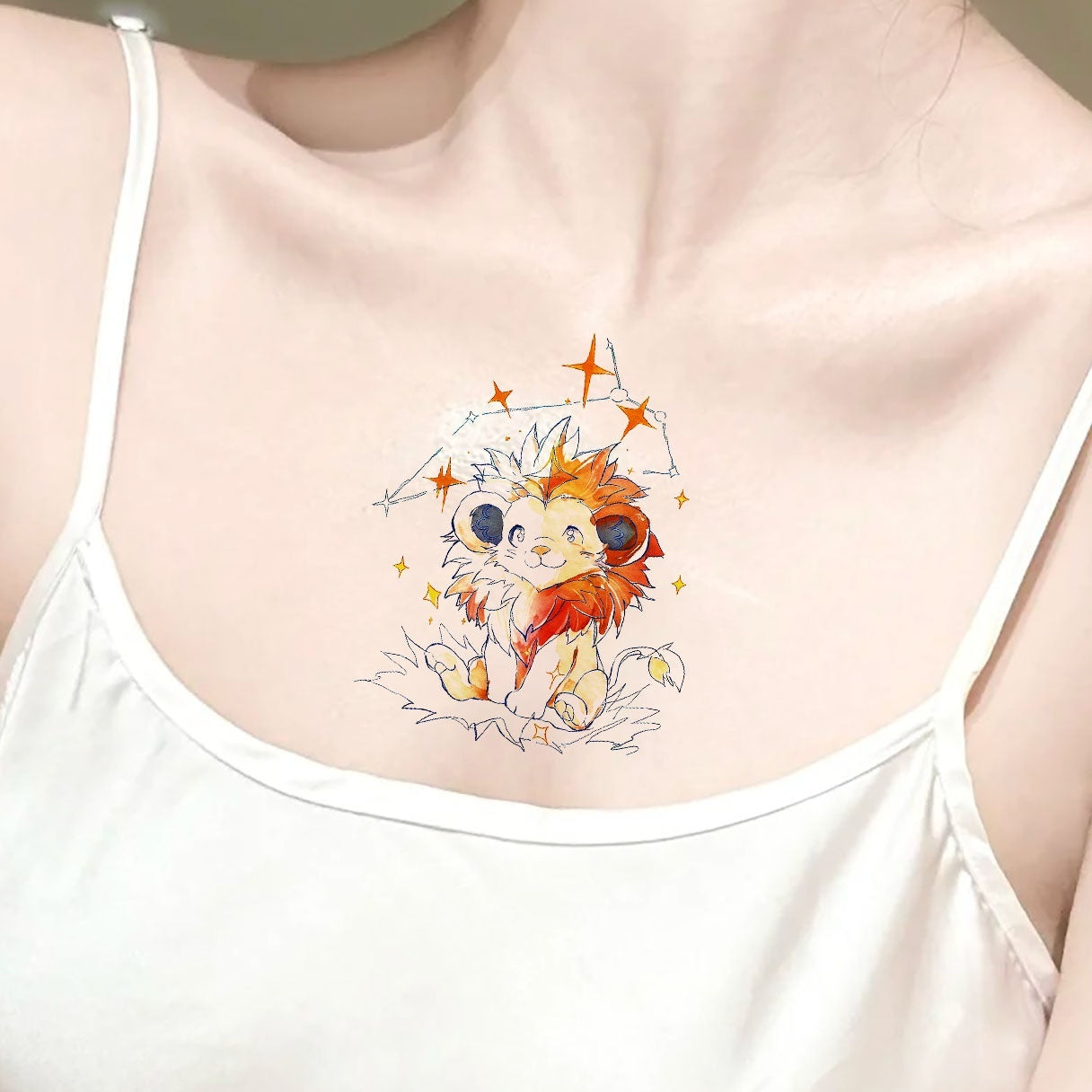 Beautiful Twelve Constellation Suit Good-looking Ins Color Tattoo Sticker BUY 1 GET 3