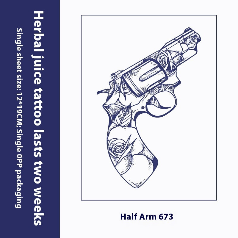 Herbal Tattoo Sticker Dark Flower Arm Juice BUY 1 GET 2
