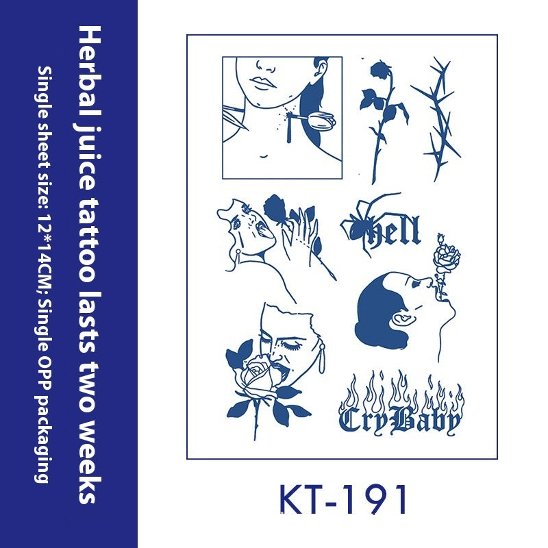 Tattoo Sticker English Letters Ins Style Men's Dark Women's Waterproof BUY 1 GET 2