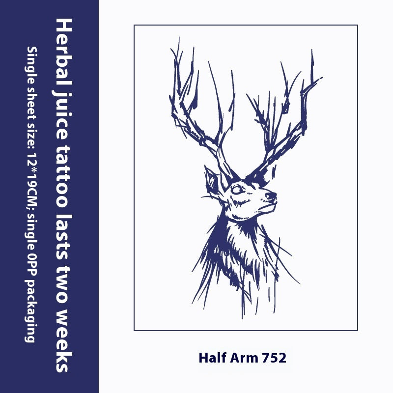 Herbal Tattoo Sticker Dark Flower Arm Juice BUY 1 GET 2