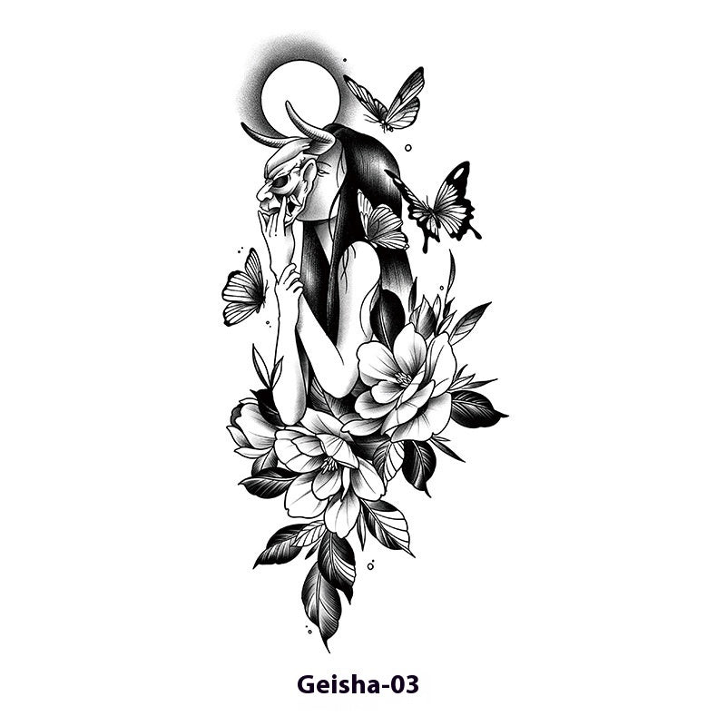 Herbal Waterproof And Durable Tattoo Text Tattoo Stickers BUY 1 GET 2