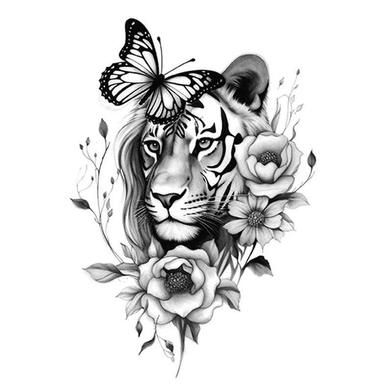 Hot Sale Flower Butterfly Large Pattern Flower Arm Tattoo Sticker BUY 1 GET 2