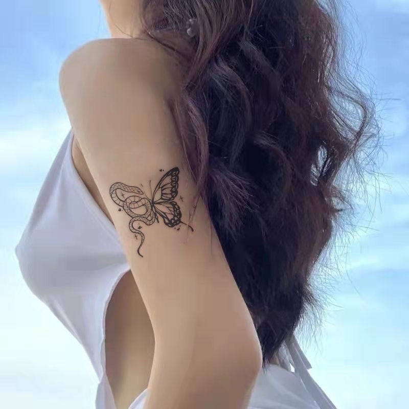 Butterfly Rose Tattoo Sticker Herbal Juice BUY 1 GET 2