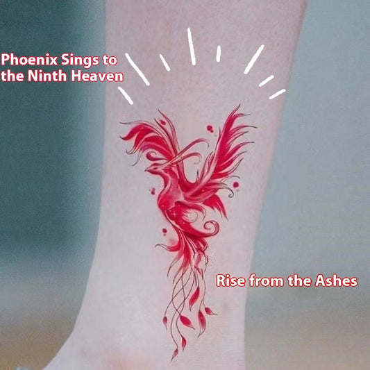 Popular Fire Phoenix Tattoo Sticker Waterproof And Durable High Sense BUY 1 GET 3
