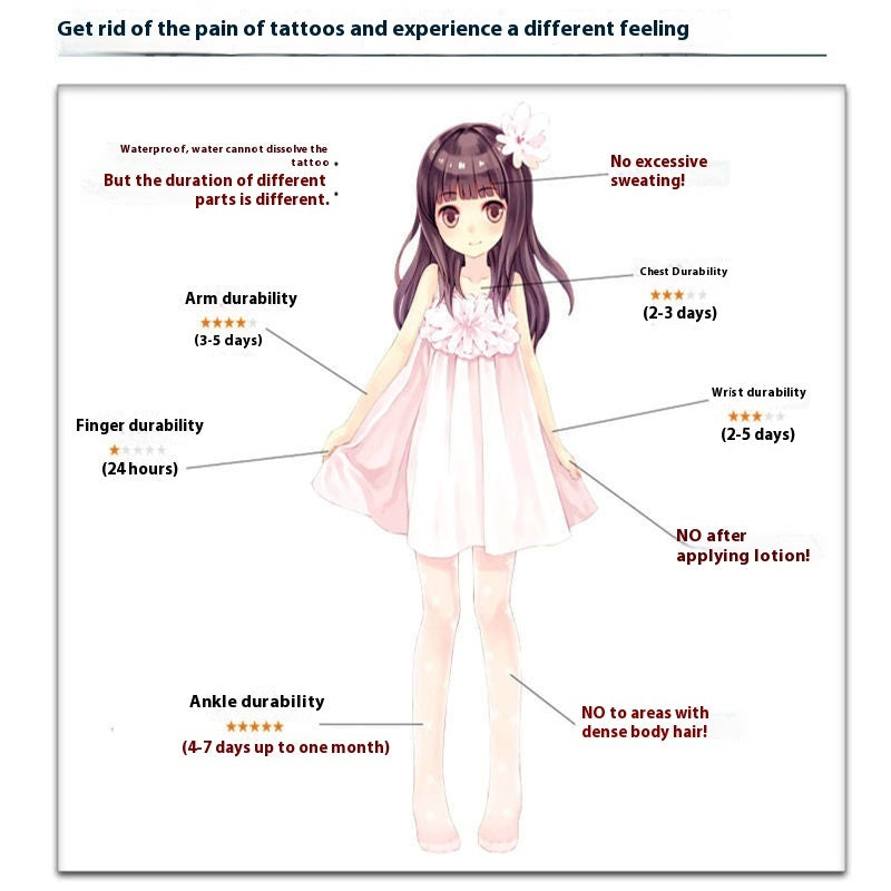 Blood Butterfly Chest Waterproof Tattoo Sticker BUY 1 GET 3