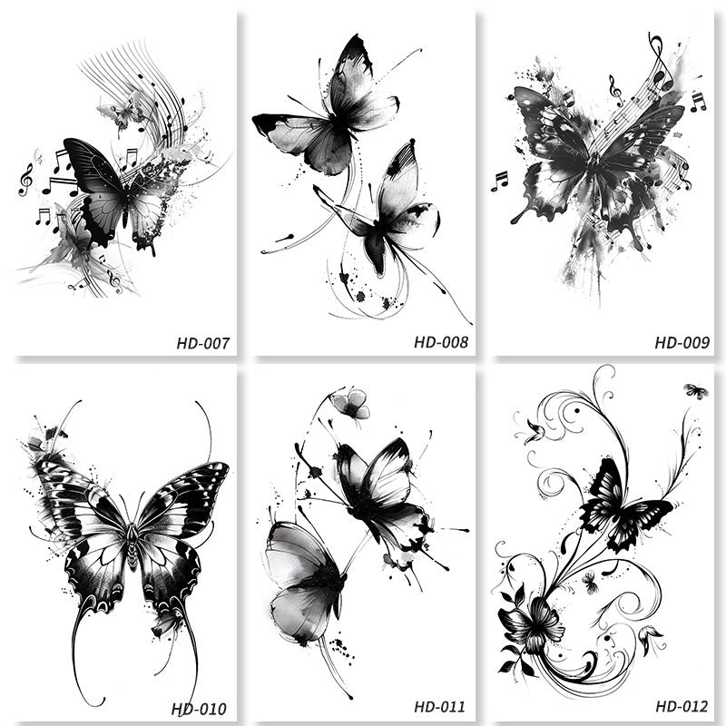 High-grade Butterfly Herbal Juice Tattoo Sticker BUY 1 GET 2