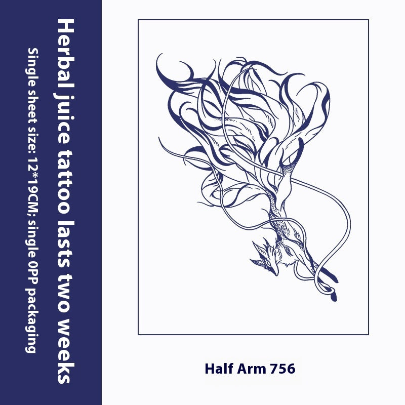 Herbal Tattoo Sticker Dark Flower Arm Juice BUY 1 GET 2