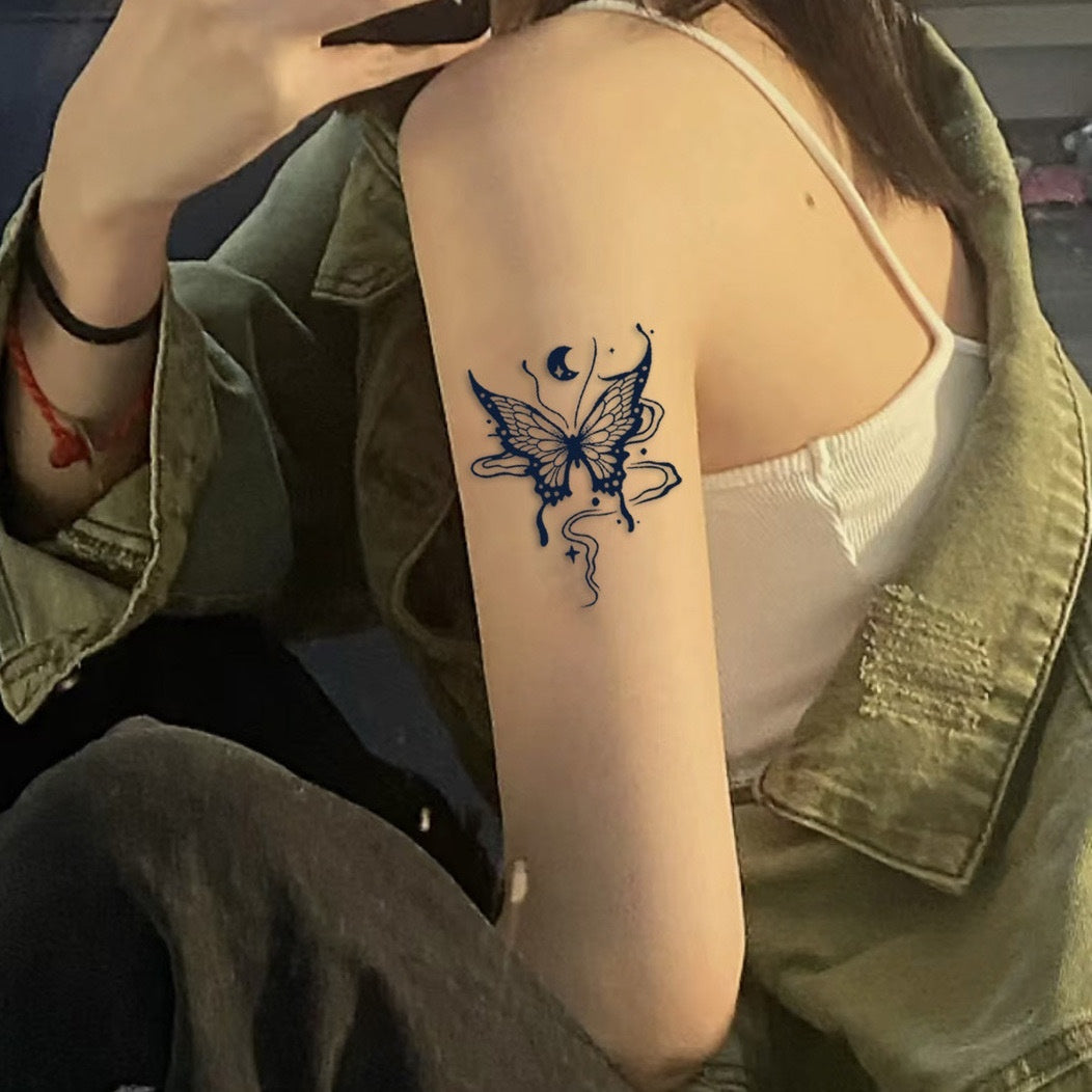 Butterfly Rose Tattoo Sticker Herbal Juice BUY 1 GET 2