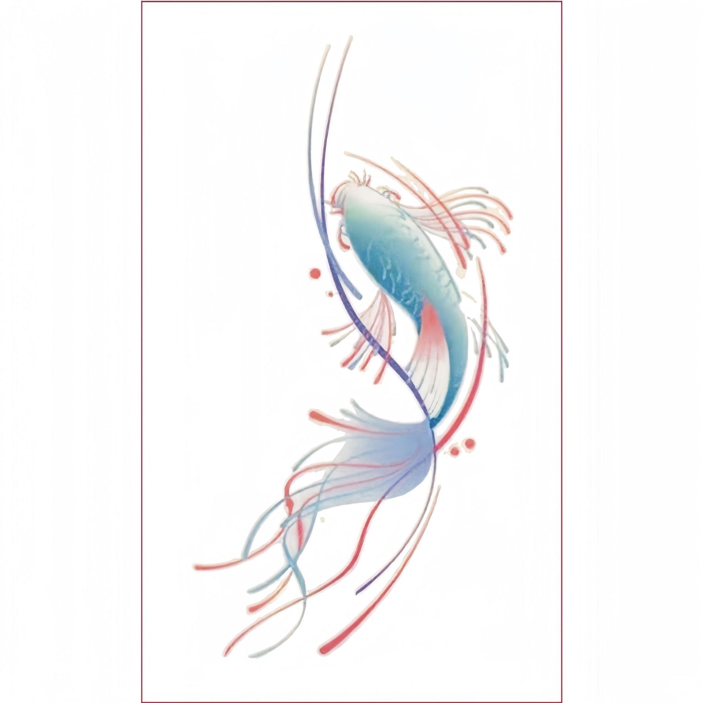 Pink Koi Tattoo Sticker Female High Sense Ins Waterproof And Durable  BUY 1 GET 3
