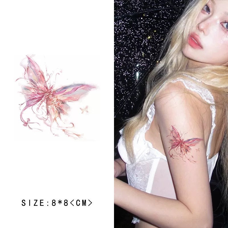 Colorful Tattoo Sticker Sweet Cool Ins Style Butterfly BUY 1 GET 3