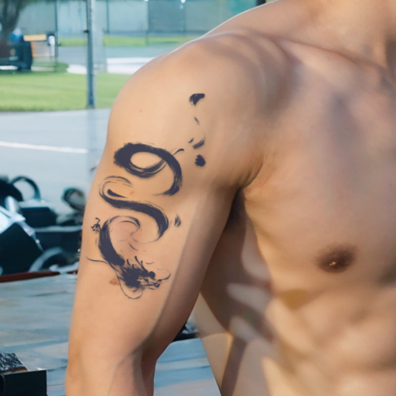 Ink Dragon Long Lasting Waterproof Tattoo Sticker Men BUY 1 GET 2