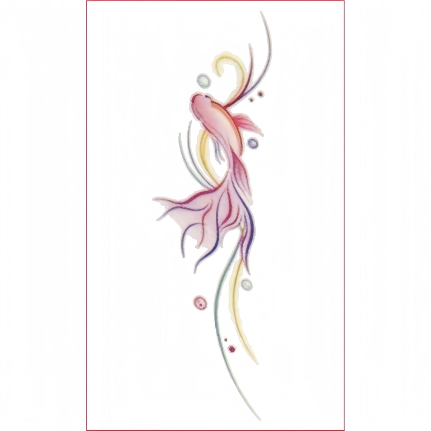 Pink Koi Tattoo Sticker Female High Sense Ins Waterproof And Durable  BUY 1 GET 3