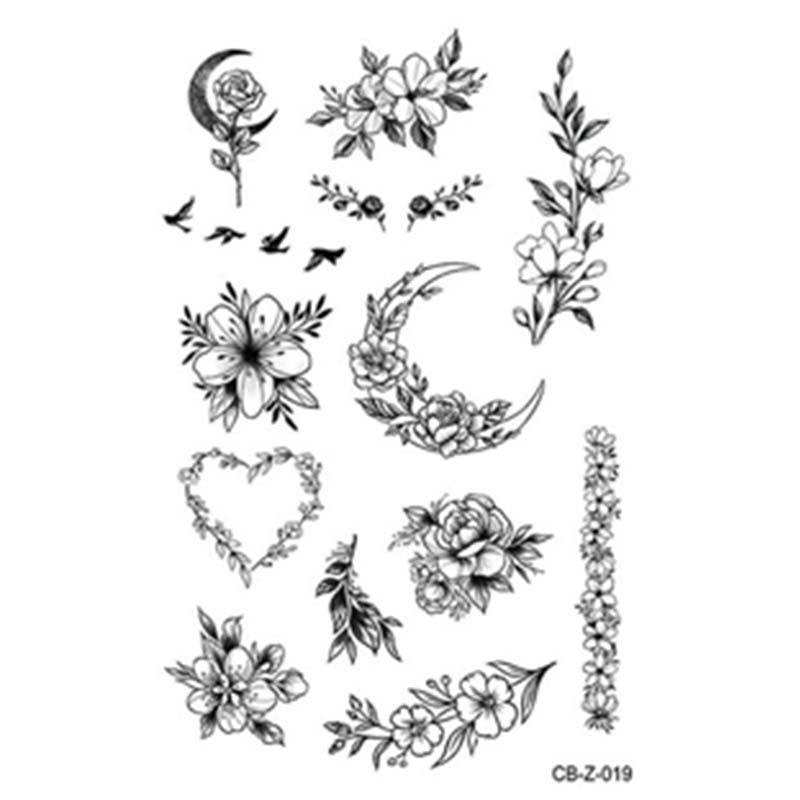 European And American Style Herbal Juice Tattoo Sticker Half Sleeve Semi-permanent BUY 1 GET 2