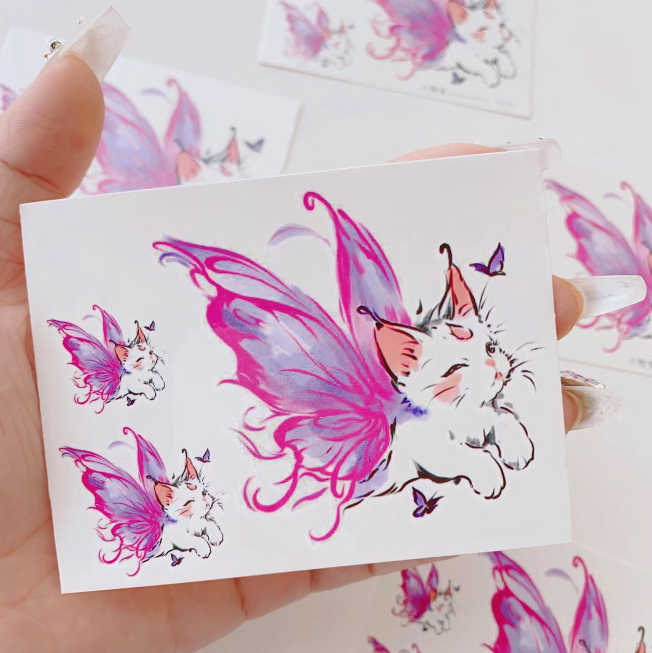 Student American Style Trend Cat Tattoo Sticker Female BUY 1 GET 3