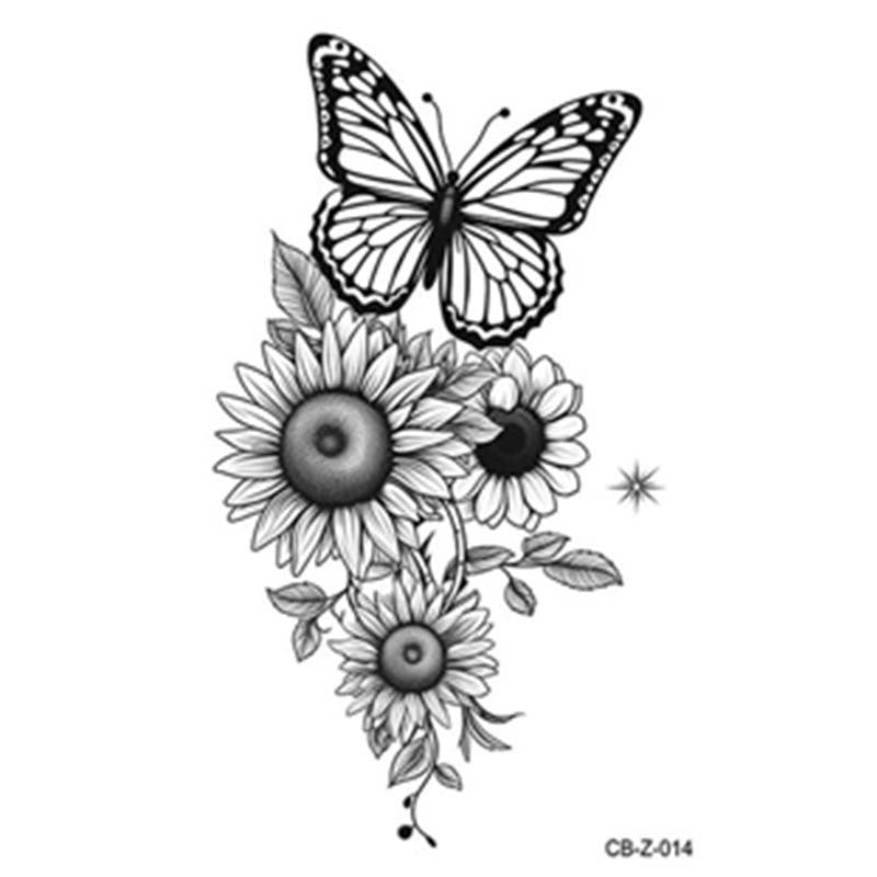 European And American Style Herbal Juice Tattoo Sticker Half Sleeve Semi-permanent BUY 1 GET 2