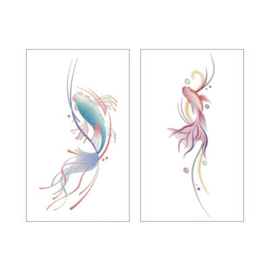 Pink Koi Tattoo Sticker Female High Sense Ins Waterproof And Durable  BUY 1 GET 3