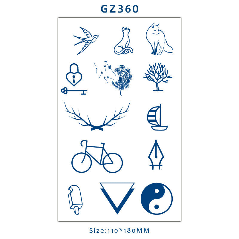 Tattoo Sticker Semi-permanent Herbal Juice Tattoo Sticker Simulation Personality BUY 1 GET 2