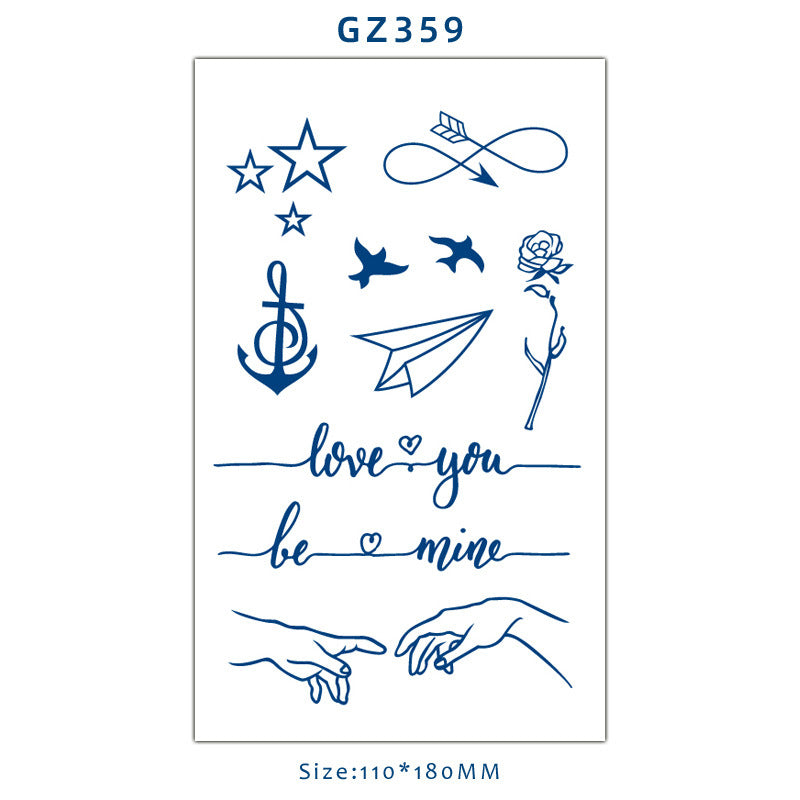 Tattoo Sticker Semi-permanent Herbal Juice Tattoo Sticker Simulation Personality BUY 1 GET 2