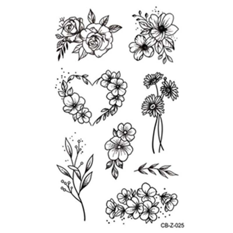European And American Style Herbal Juice Tattoo Sticker Half Sleeve Semi-permanent BUY 1 GET 2