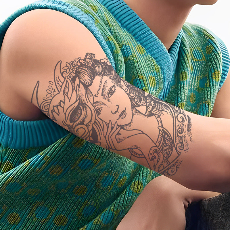 Herbal Tattoo Sticker Dark Flower Arm Juice BUY 1 GET 2