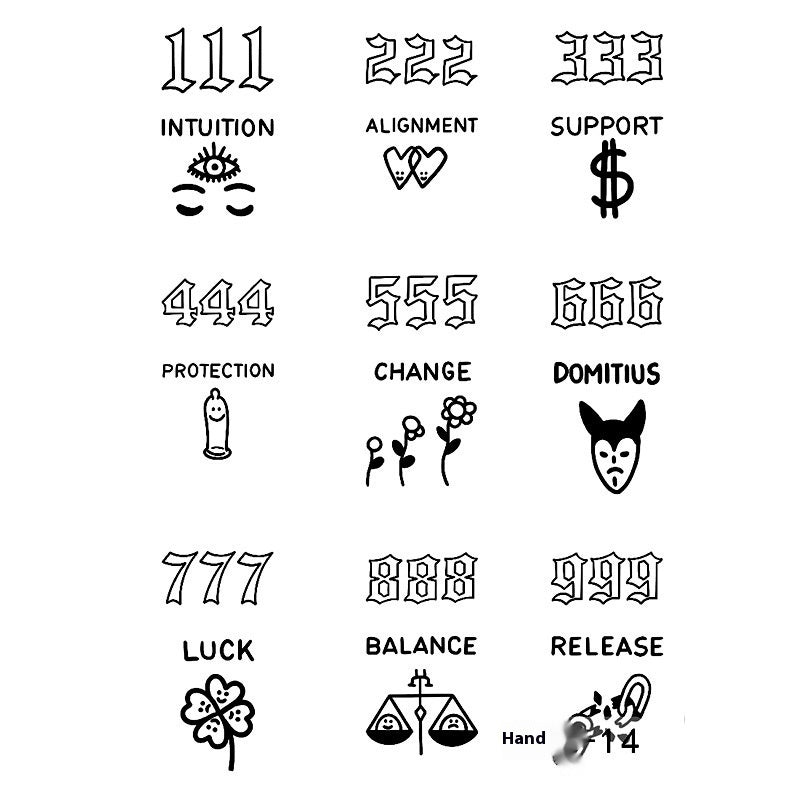 Herbal Juice Tattoo Sticker Sweat-proof Non-reflective Finger Niche Stickers BUY 1 GET 2