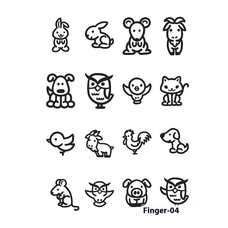 Herbal Juice Tattoo Sticker Sweat-proof Non-reflective Finger Niche Stickers BUY 1 GET 2