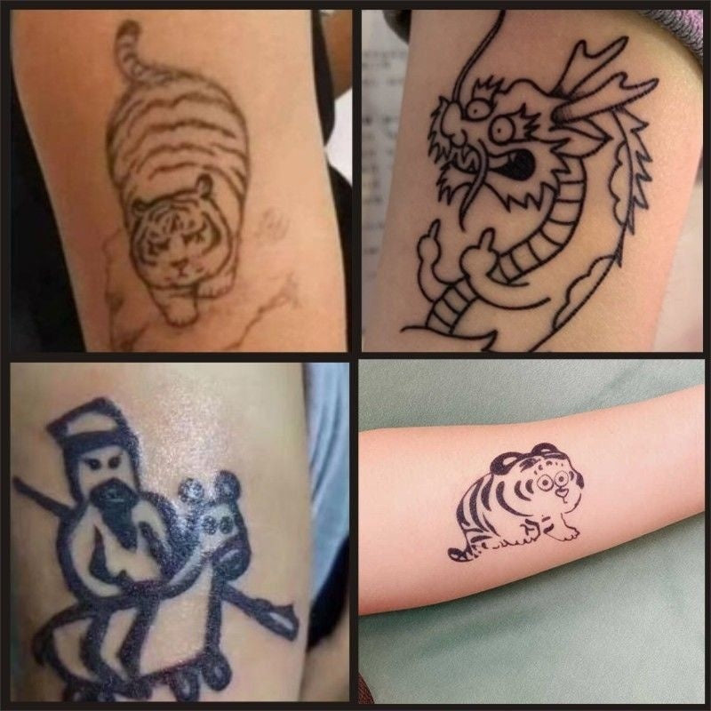 Herbal Juice Funny Guan Yu Tattoo Waterproof And Durable Tattoo Sticker BUY 1 GET 2