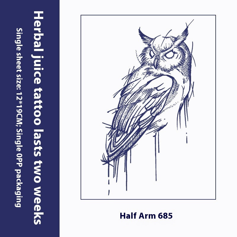 Herbal Tattoo Sticker Dark Flower Arm Juice BUY 1 GET 2