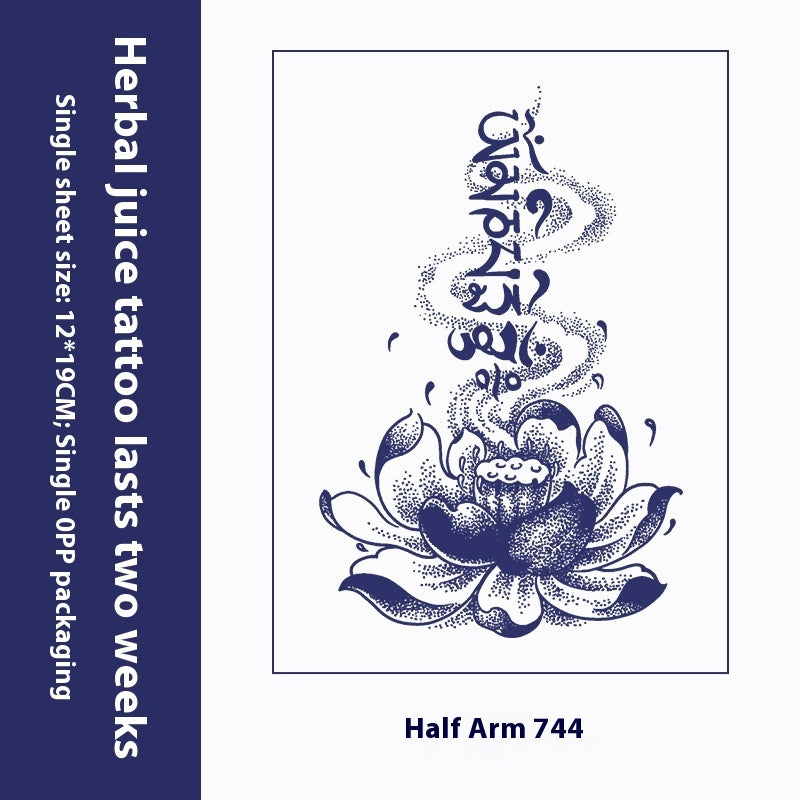 Herbal Tattoo Sticker Dark Flower Arm Juice BUY 1 GET 2