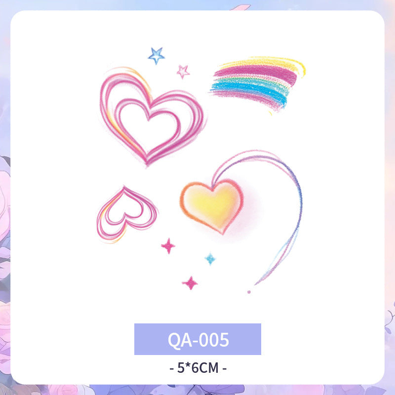 Color Tattoo Sticker Waterproof And Durable Arm Clavicle Personality  BUY 1 GET 3