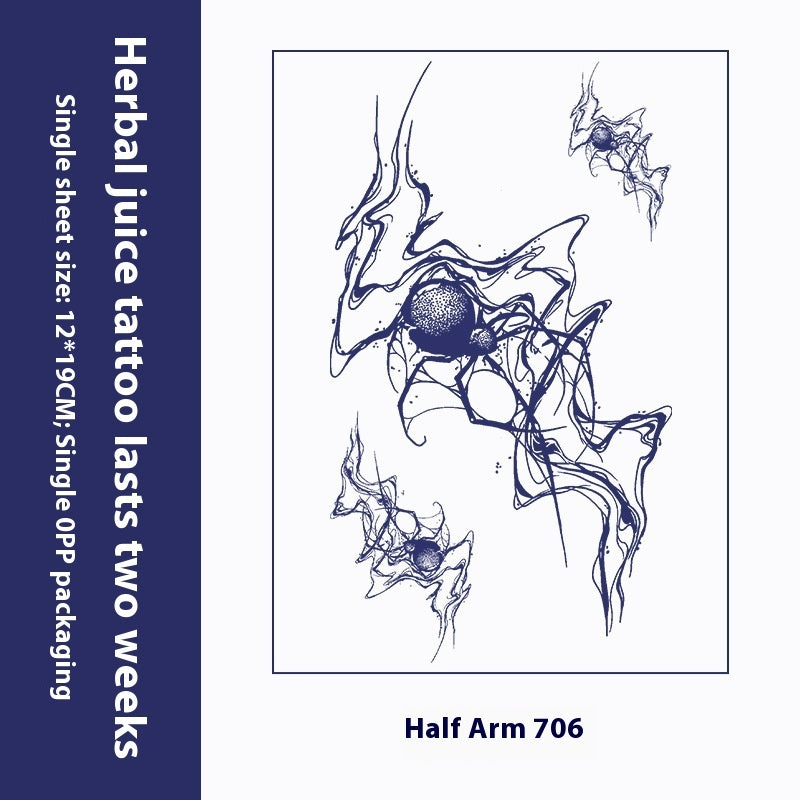 Herbal Tattoo Sticker Dark Flower Arm Juice BUY 1 GET 2