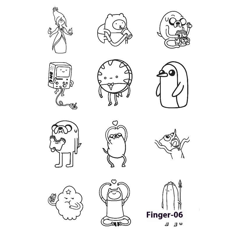 Herbal Juice Tattoo Sticker Sweat-proof Non-reflective Finger Niche Stickers BUY 1 GET 2