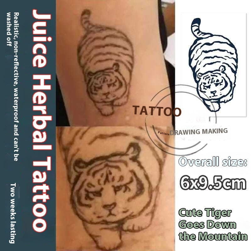 Herbal Juice Funny Guan Yu Tattoo Waterproof And Durable Tattoo Sticker BUY 1 GET 2