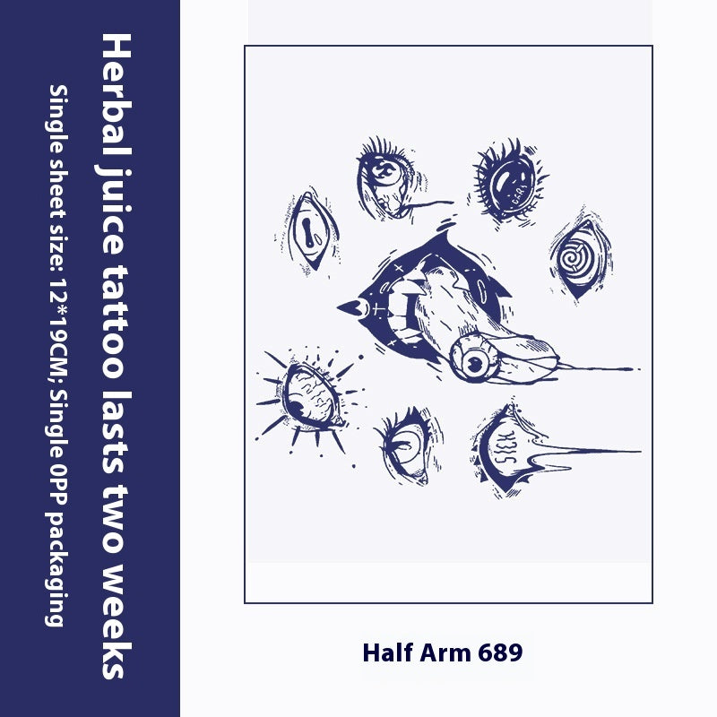 Herbal Tattoo Sticker Dark Flower Arm Juice BUY 1 GET 2